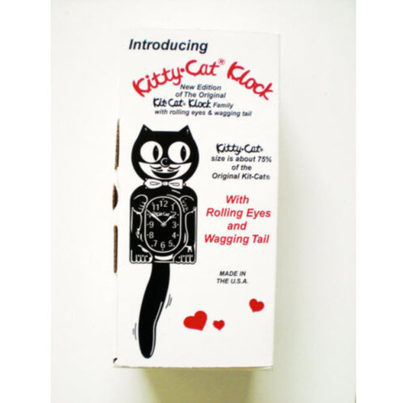 Classic Black Kitty-Cat Kit-Cat clock Kat Klock - Picture 4 of 5